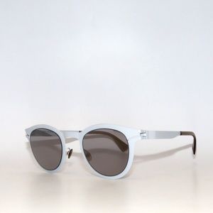 Mykita Macy 288 48 Powder Blue Warm Gray Flash Sunglasses